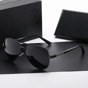 Metal resin polarized sunglasses